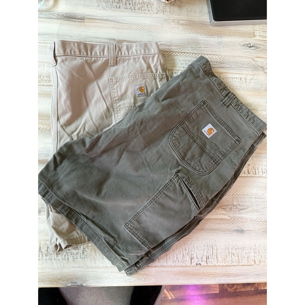 Carhartt Force Broxton Cargo Shorts Mens 40 Khaki Shadow Ripstop Work Lot Of 2